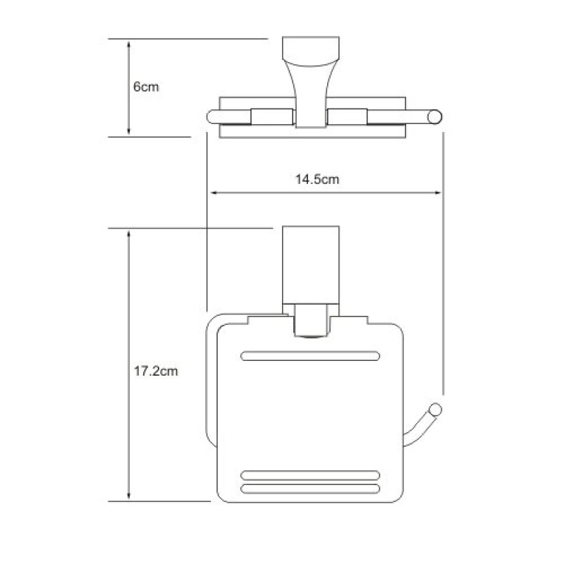 Держатель для туалетной бумаги WasserKRAFT Exter, с крышкой, K-5225, бронза