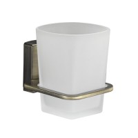 Стакан для зубных щеток WasserKRAFT Exter, стеклянный, K-5228, бронза