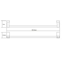 Полотенцедержатель WasserKRAFT Exter, 63.5 см, светлая бронза, K-5230