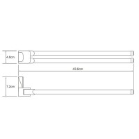 Полотенцедержатель WasserKRAFT Exter, 43.6 см, K-5231, светлая бронза