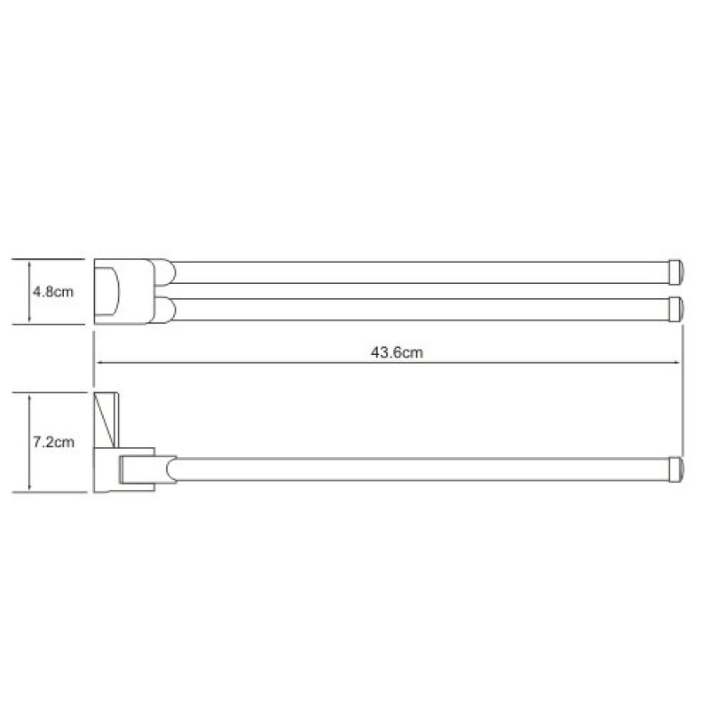 Полотенцедержатель WasserKRAFT Exter, 43.6 см, K-5231, светлая бронза