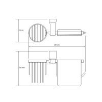 Держатель туалетной бумаги и освежителя воздуха WasserKRAFT Exter, К-5259, бронза