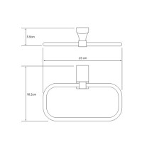 Полотенцедержатель-кольцо WasserKRAFT Exter, 23 см, светлая бронза, K-5260