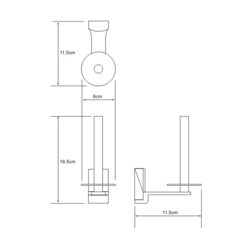 Держатель для туалетной бумаги WasserKRAFT Exter, вертикальный, K-5297, бронза