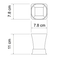 Стакан для зубных щеток WasserKRAFT Amper, K-5428N, никель/белый