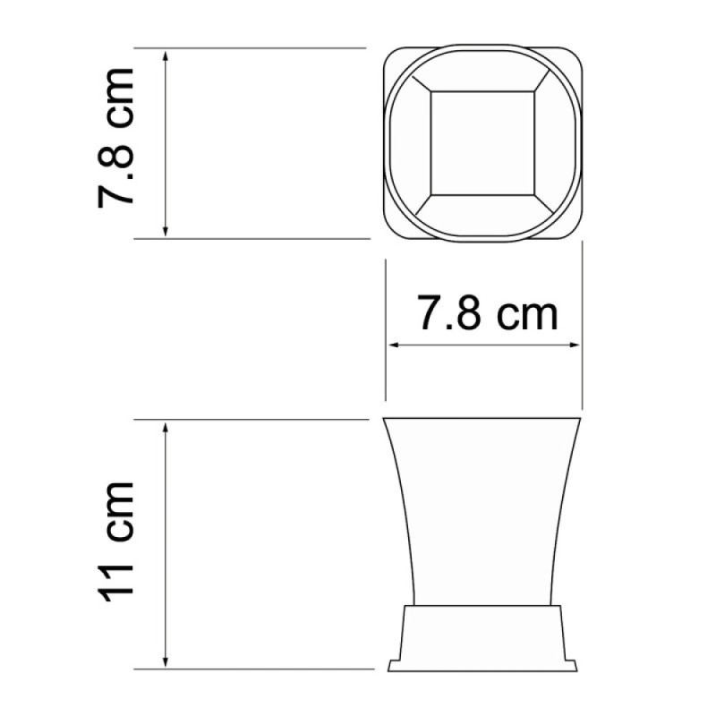 Стакан для зубных щеток WasserKRAFT Amper, K-5428N, никель/белый