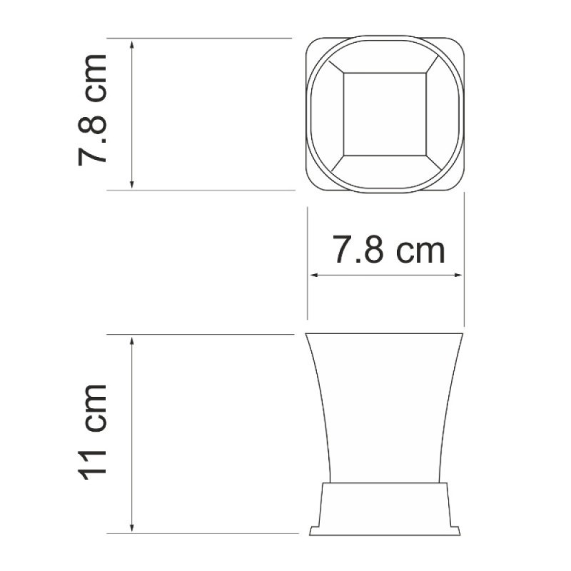 Стакан для зубных щеток WasserKRAFT Amper K-5428W, цвет белый