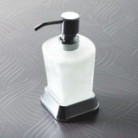 Дозатор WasserKRAFT Amper, для жидкого мыла, 300 мл, К-5499, хром/белый