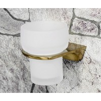 Стакан для щеток с держателем WasserKRAFT Aisch, PVD-покрытие 