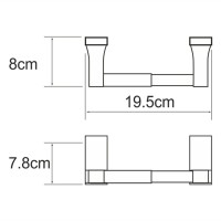 Держатель туалетной бумаги WasserKRAFT Lopau, хром, K-6022