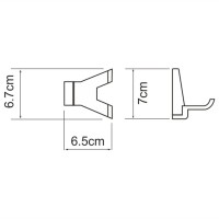 Крючок двойной WasserKRAFT Lopau, хром, K-6023D
