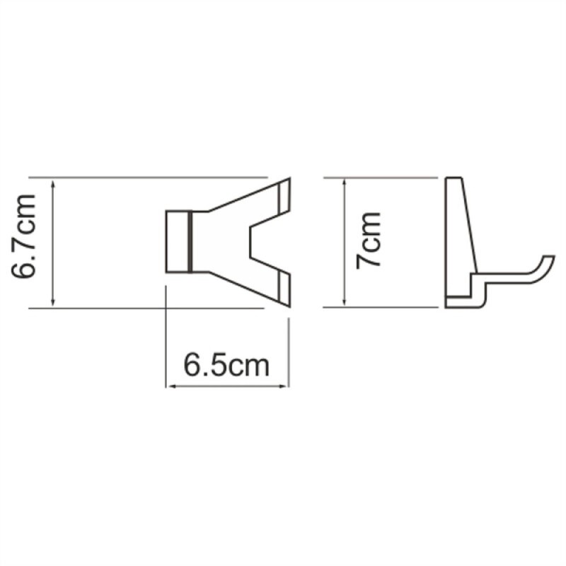 Крючок двойной WasserKRAFT Lopau, хром, K-6023D