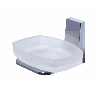 Мыльница с держателем WasserKRAFT Lopau, K-6029, хром/белый