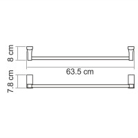 Полотенцедержатель WasserKRAFT Lopau, 63.5 см, хром, K-6030
