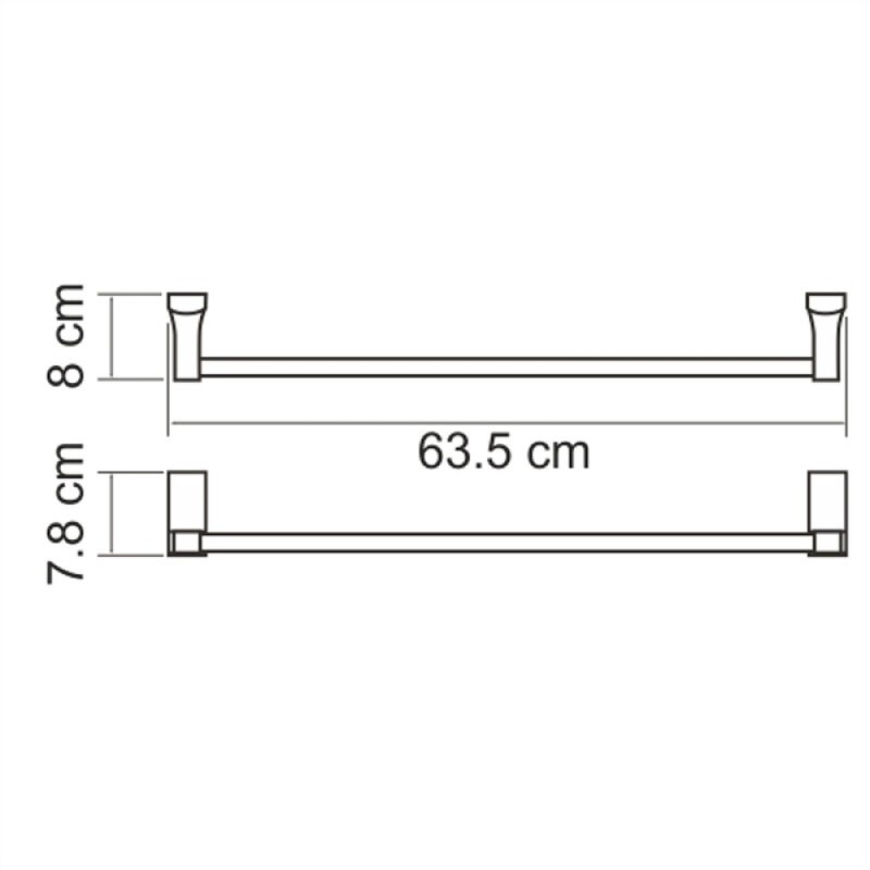 Полотенцедержатель WasserKRAFT Lopau, 63.5 см, хром, K-6030