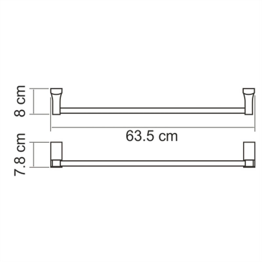 Полотенцедержатель WasserKRAFT Lopau, 63.5 см, хром, K-6030