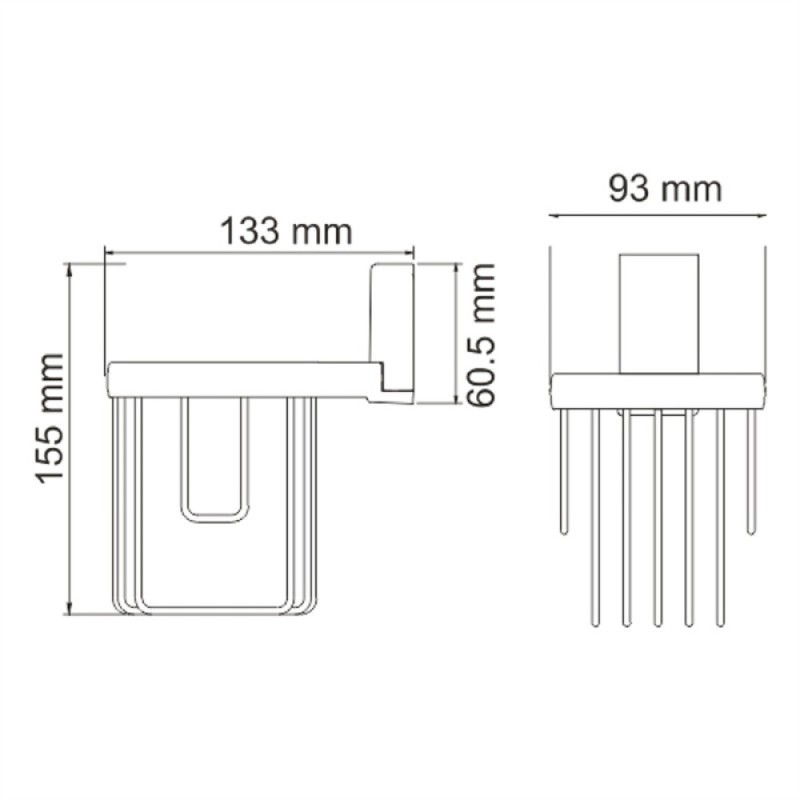 Держатель освежителя WasserKRAFT Lopau, хром, K-6045