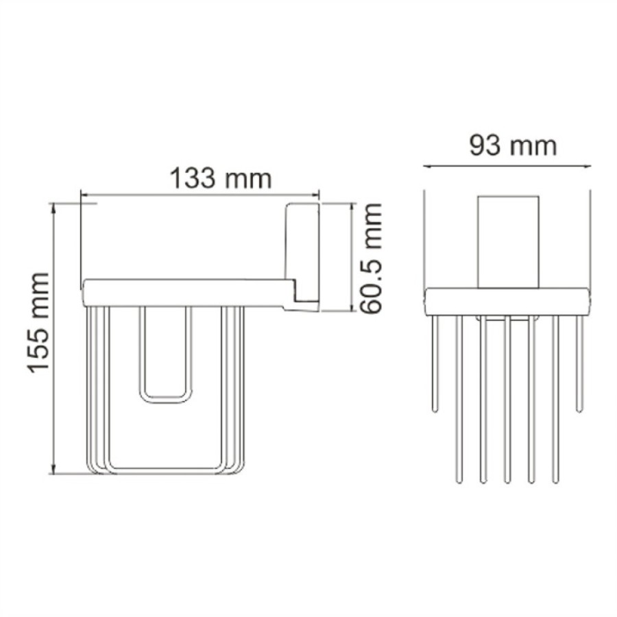 Держатель освежителя WasserKRAFT Lopau, хром, K-6045