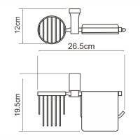 Держатель туалетной бумаги и освежителя WasserKRAFT Lopau, хром, K-6059