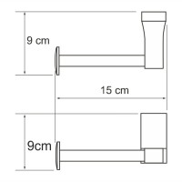 Держатель туалетной бумаги WasserKRAFT Lopau, хром, K-6096