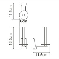 Держатель туалетной бумаги WasserKRAFT Lopau, хром, K-6097