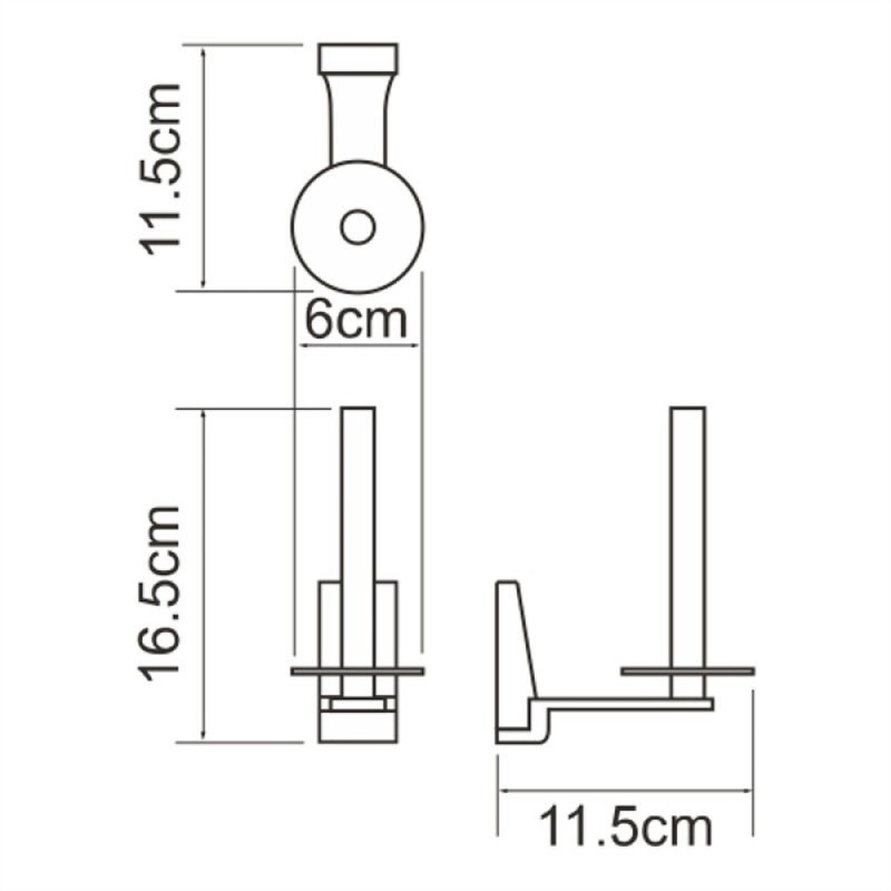 Держатель туалетной бумаги WasserKRAFT Lopau, хром, K-6097