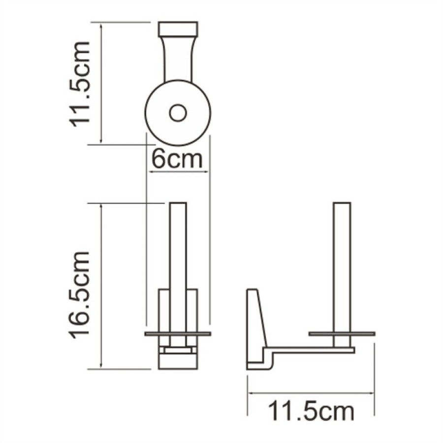 Держатель туалетной бумаги WasserKRAFT Lopau, хром, K-6097
