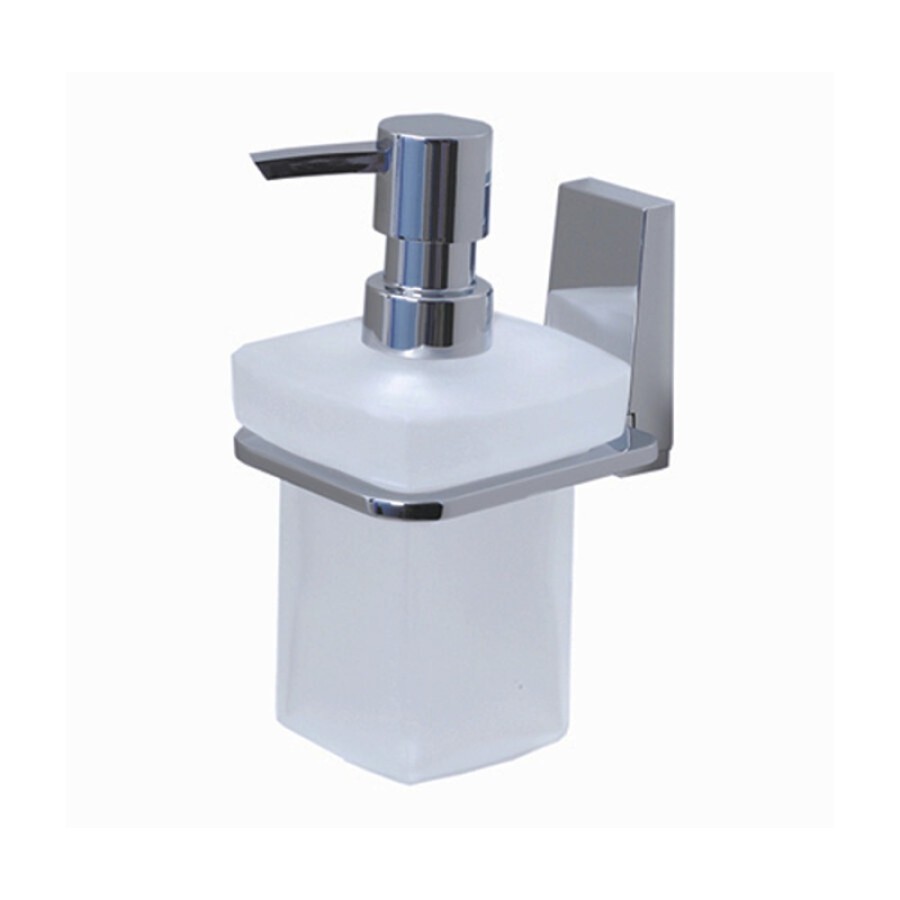 Дозатор для жидкого мыла с держателем WasserKRAFT Lopau, K-6099, хром/белый