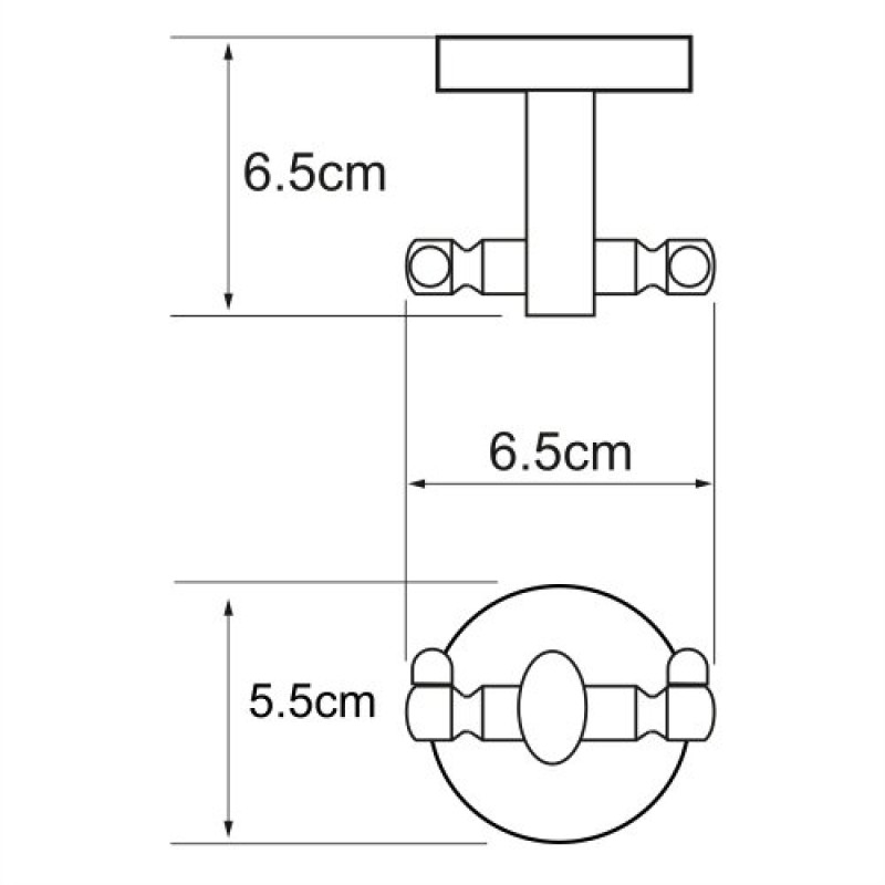 Крючок WasserKRAFT Rhein, двойной, K-6223D, хром
