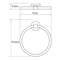 Держатель полотенец WasserKRAFT Rhein, кольцо, 20 см, хром, K-6260