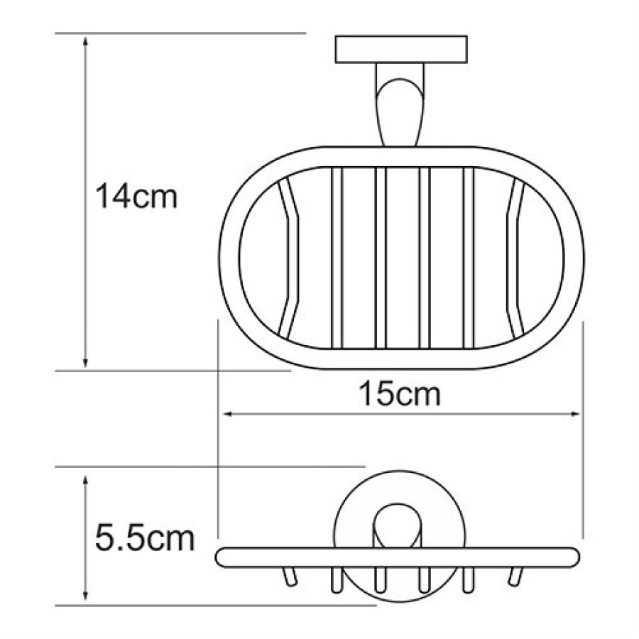 Мыльница решетка WasserKRAFT Rhein, K-6269, хром