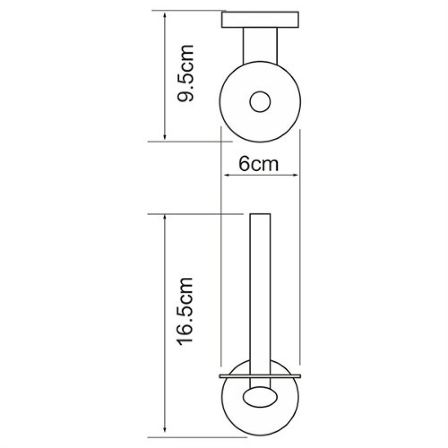 Держатель туалетной бумаги WasserKRAFT Rhein, K-6297, хром