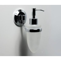 Дозатор стеклянный с держателем WasserKRAFT Rhein, 160 мл, K-6299, хром