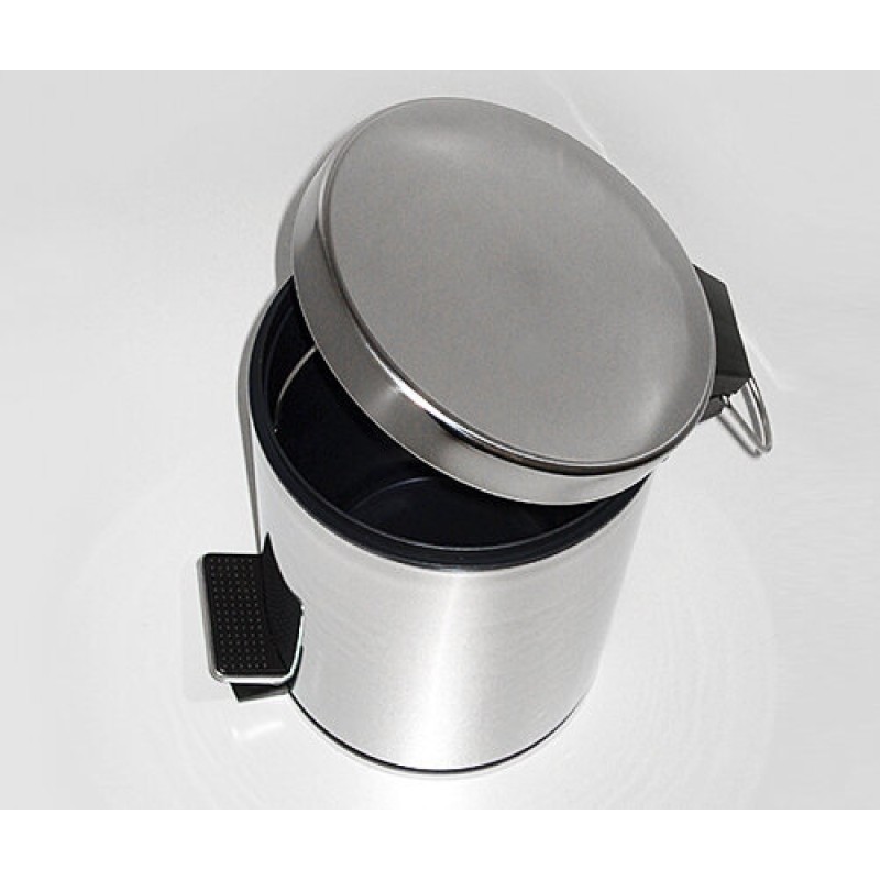 Корзина для мусора WasserKRAFT Серия К, с педалью, 3 л, K-633, хром