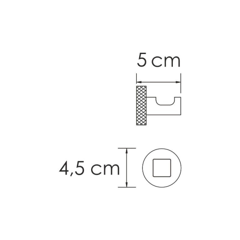 Крючок одинарный WasserKRAFT Tauber K-64423, цвет никель