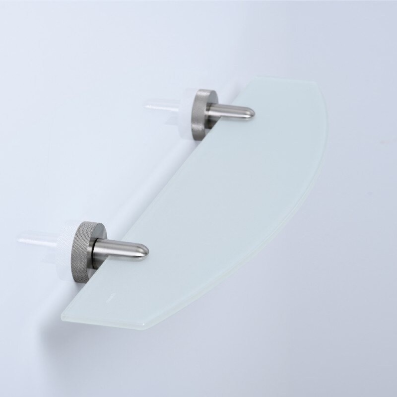 Полка стеклянная WasserKRAFT Tauber K-64424, держатель никель