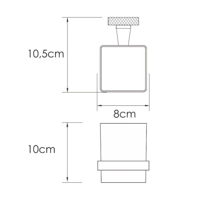 Стакан для щеток WasserKRAFT Tauber K-64428, держатель никель