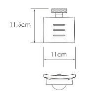 Мыльница WasserKRAFT Tauber K-64429, держатель никель