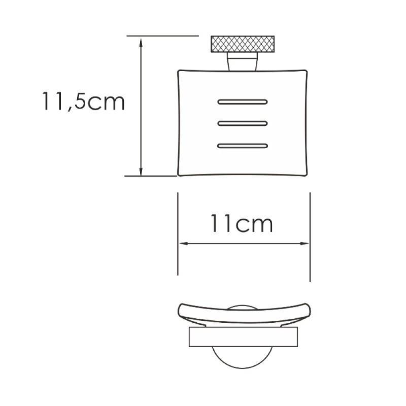 Мыльница WasserKRAFT Tauber K-64429, держатель никель