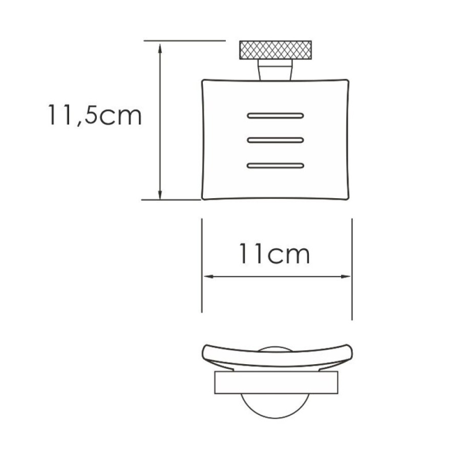 Мыльница WasserKRAFT Tauber K-64429, держатель никель
