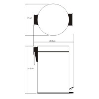 Корзина для мусора WasserKRAFT Exter, К-645, 5 литров, бронза