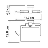 Держатель для туалетной бумаги WasserKRAFT Lippe, с крышкой, K-6525, хром
