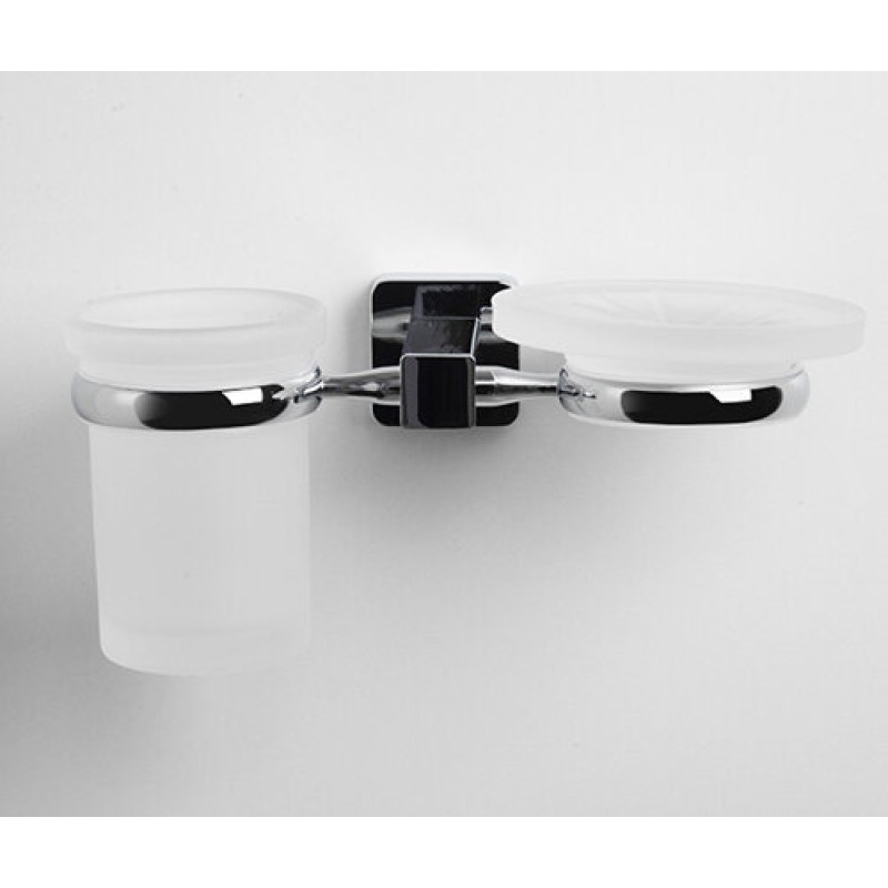 Держатель стакана и мыльницы WasserKRAFT Lippe, K-6526, белый