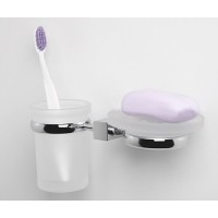 Держатель стакана и мыльницы WasserKRAFT Lippe, K-6526, белый