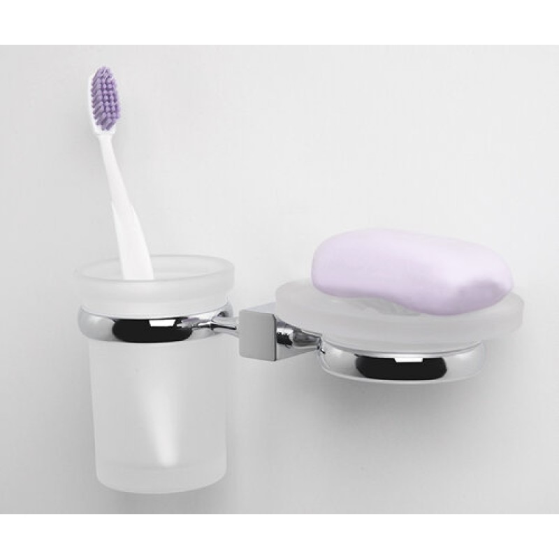 Держатель стакана и мыльницы WasserKRAFT Lippe, K-6526, белый