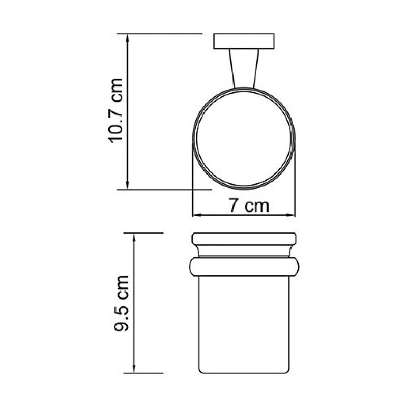 Стакан для зубных щеток WasserKRAFT Lippe, K-6528, хром