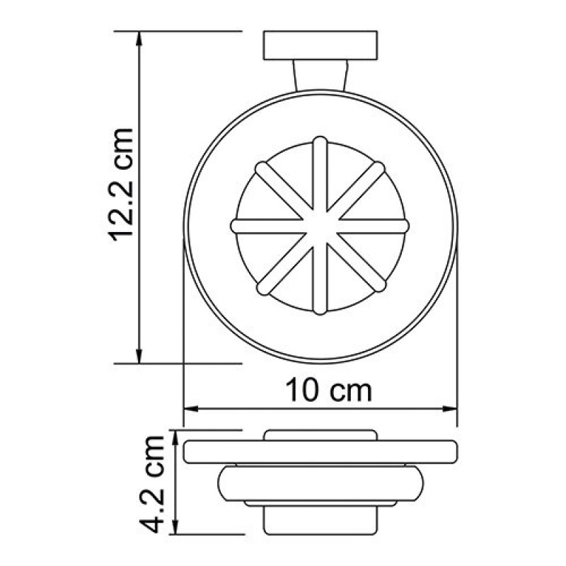 Мыльница стеклянная с держателем WasserKRAFT Lippe, K-6529, хром/белый