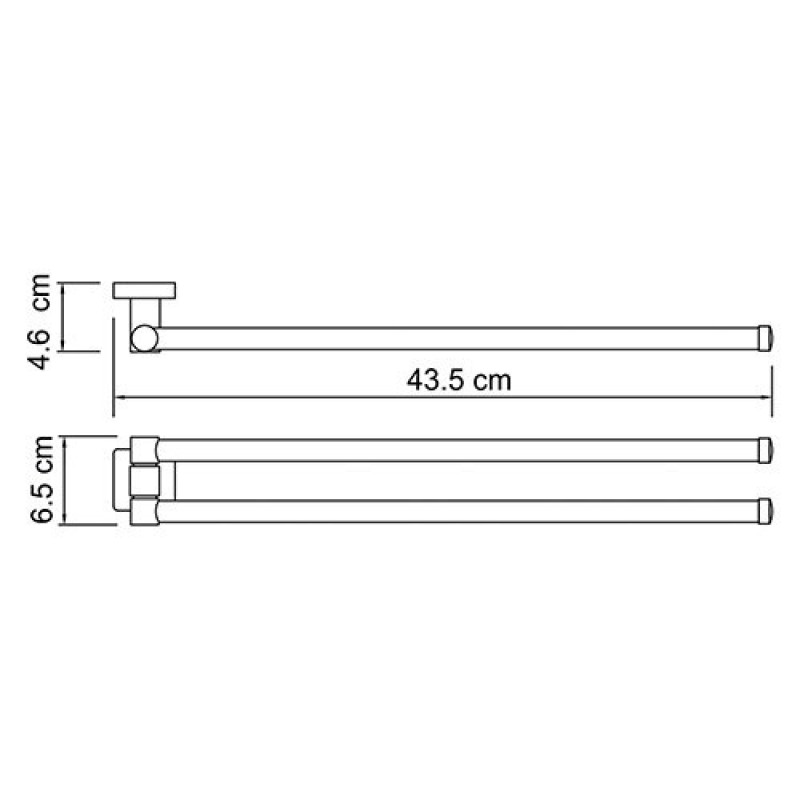 Полотенцедержатель WasserKRAFT Lippe, 43.5 см, хром, K-6531