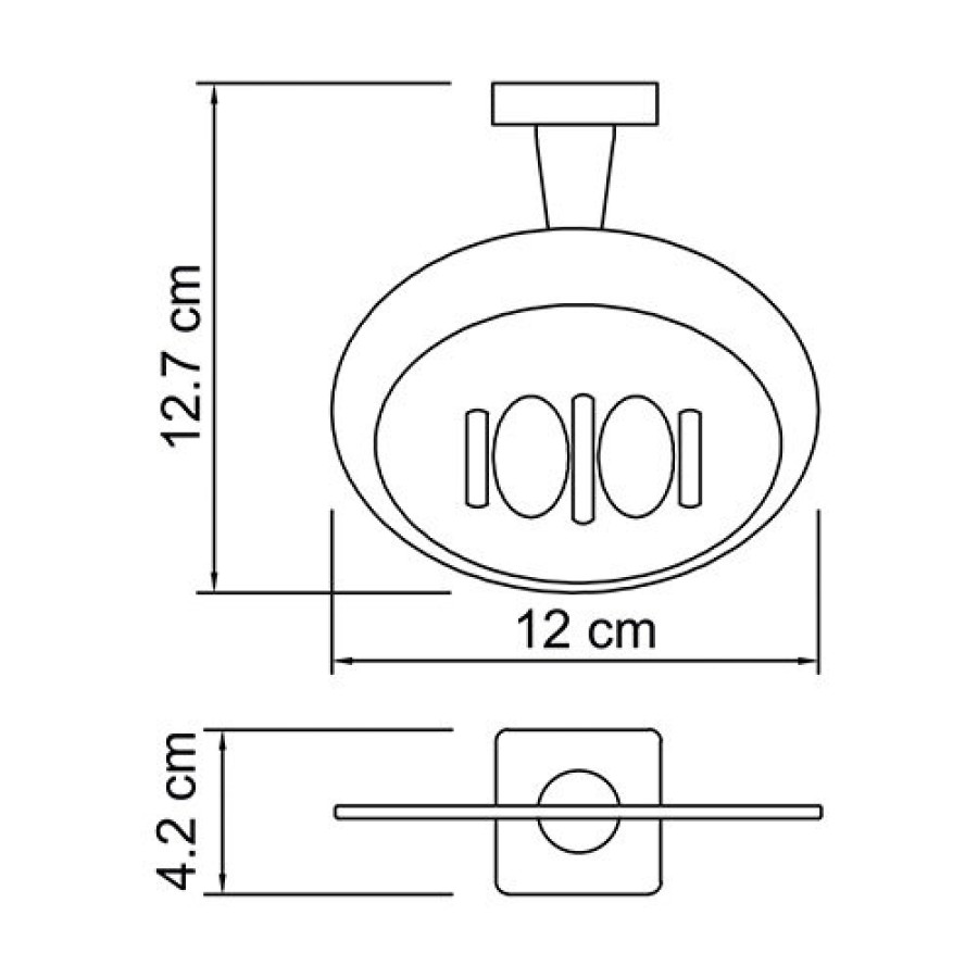 Мыльница-решетка WasserKRAFT Lippe, K-6569, хром