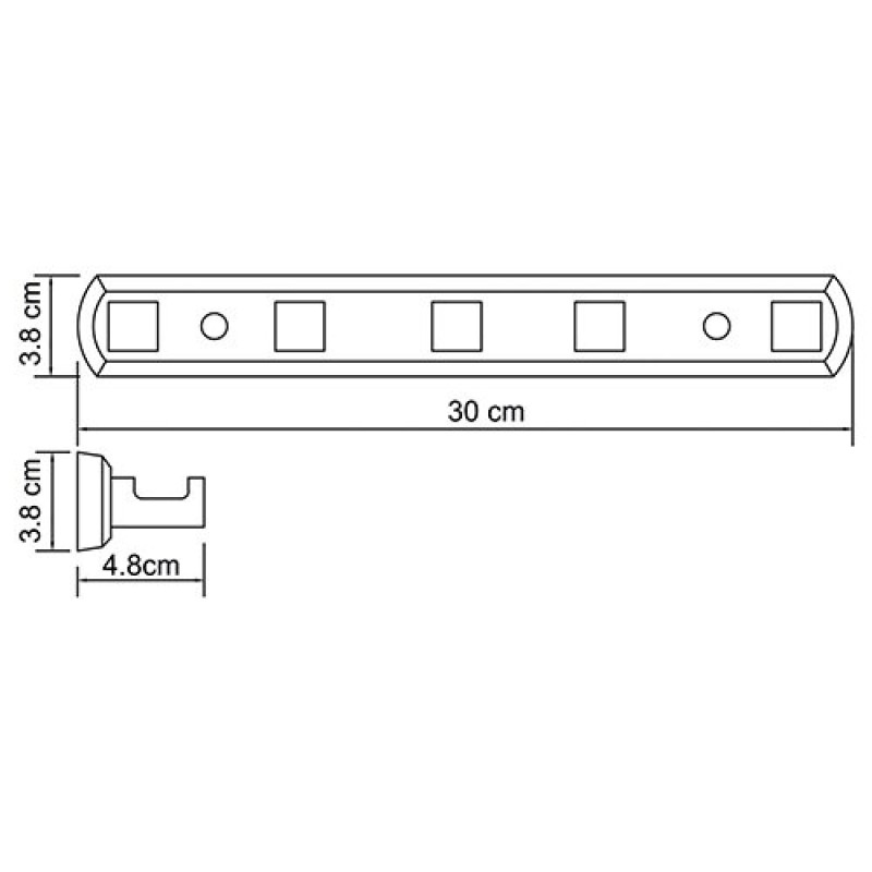 Крючок настенный WasserKRAFT Lippe, 5 крючков, K-6575, хром
